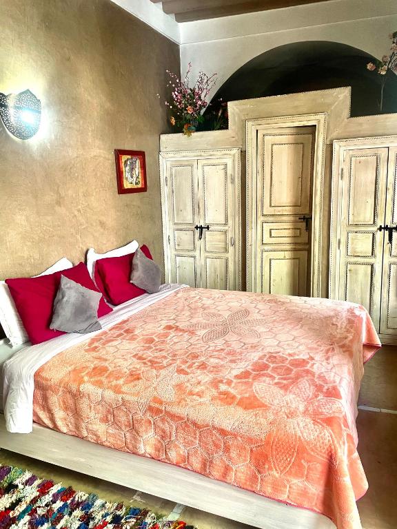 Postel nebo postele na pokoji v ubytování Riad Green Palm