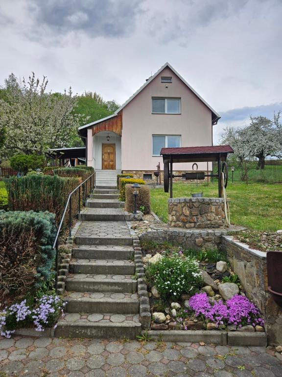 Kebun di luar Chata Růžovka v Jeseníkách