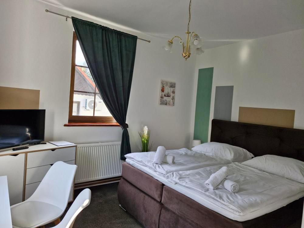 Postel nebo postele na pokoji v ubytování Waldhof