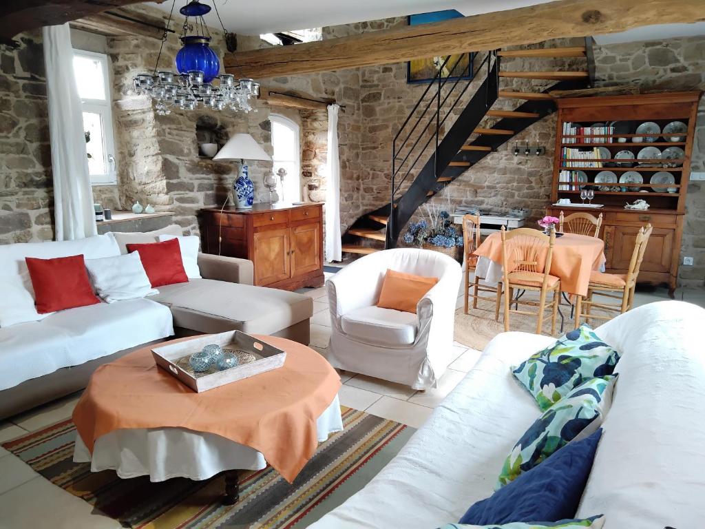 Posezení v ubytování La chambre du Grand Val
