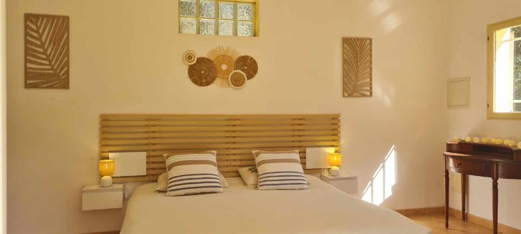 Cama ou camas em um quarto em Prea Gianca