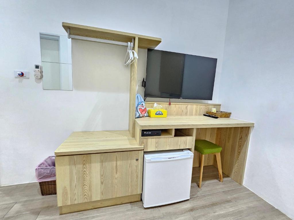 舞浪海景旅店廚房或簡易廚房
