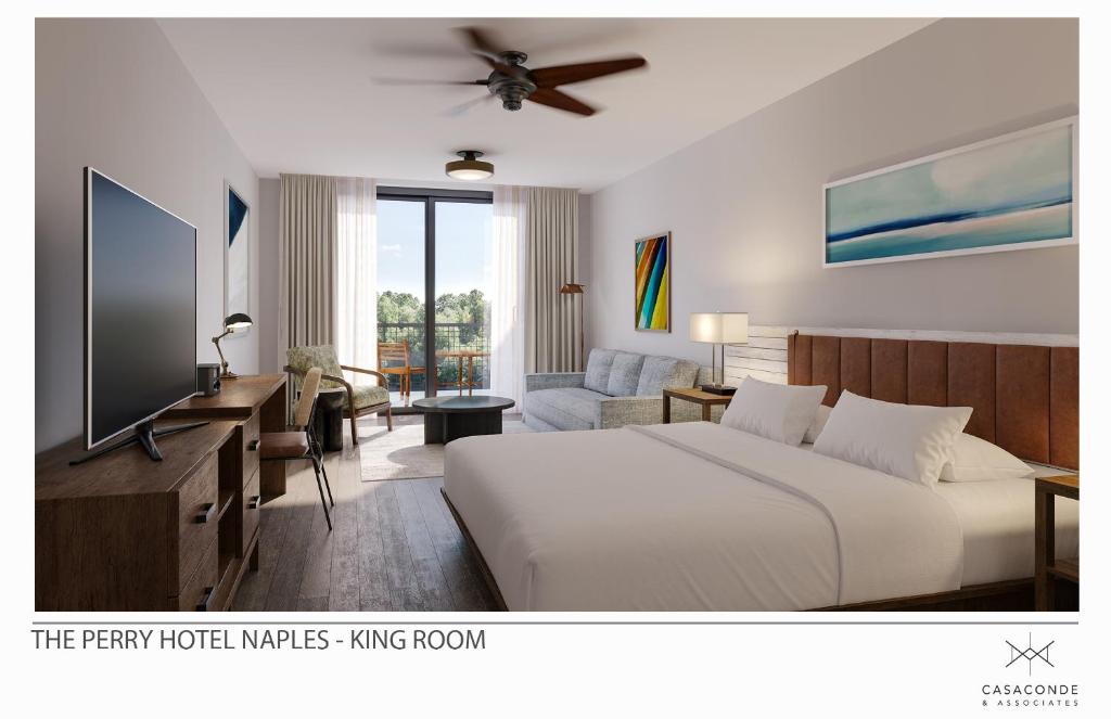 TV a/nebo společenská místnost v ubytování The Perry Hotel Naples