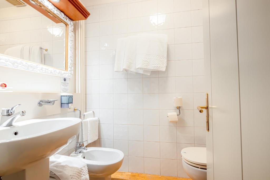 Koupelna v ubytování Hotel Della Porta
