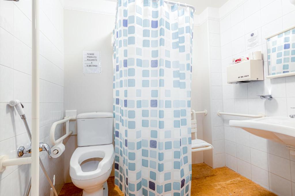 Koupelna v ubytování Hotel Della Porta