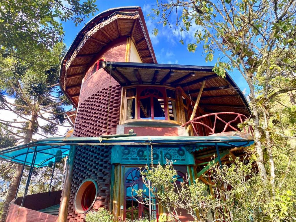 Balkón nebo terasa v ubytování Finca Chamanapamba Guest House