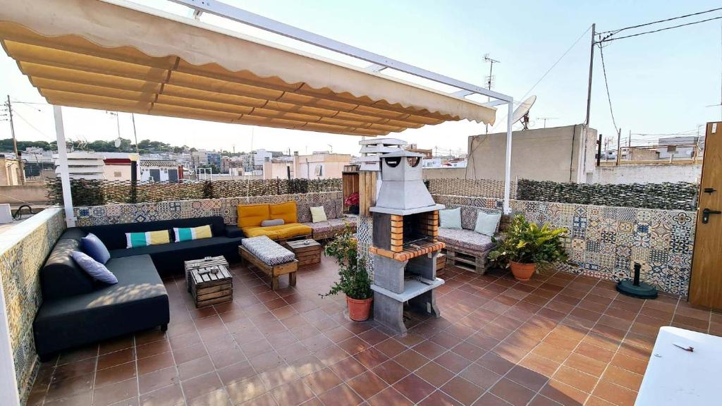Χώρος καθιστικού στο SUNCASTLE APARTAMENTOS ALICANTE -With share Rooftop Terrace And Barbecue