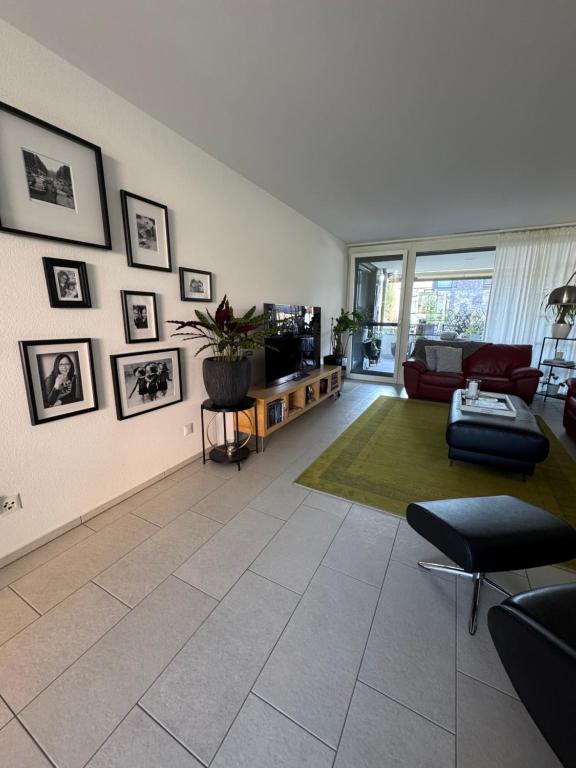 Posezení v ubytování Modern and stylish Home in Muttenz