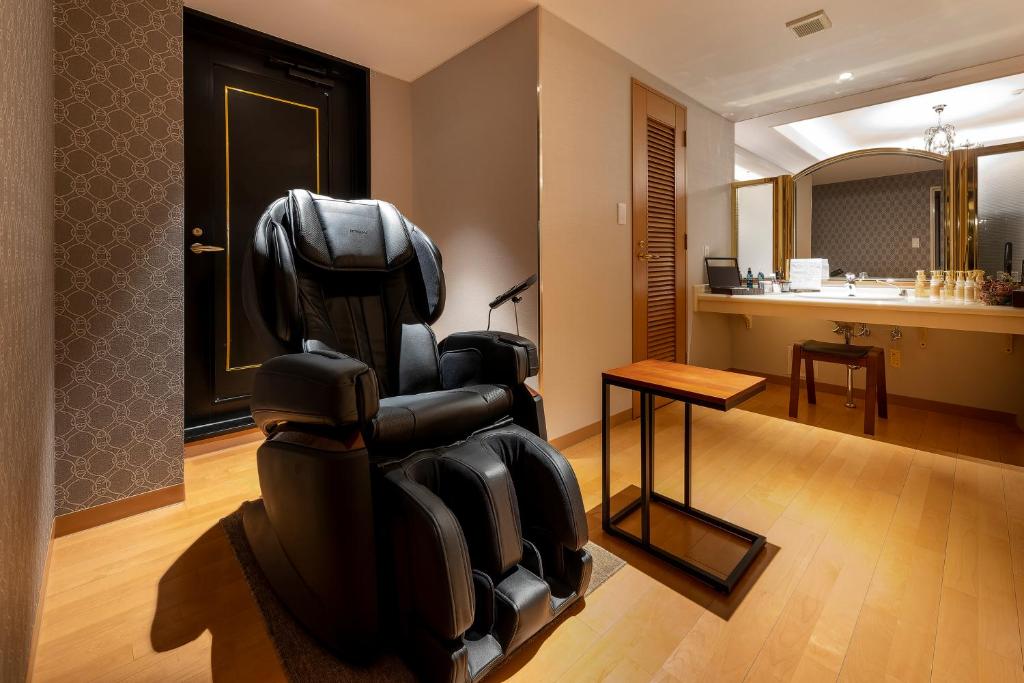 Kuchyň nebo kuchyňský kout v ubytování Hotel MYTH-L&A-ホテル マイス エルアンドエー