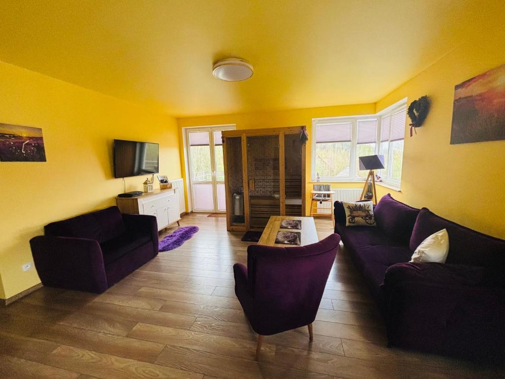 Et tv og/eller underholdning på Lawendowy Relax MountainAparts