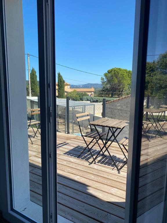 Balkón nebo terasa v ubytování O Bain Soleil
