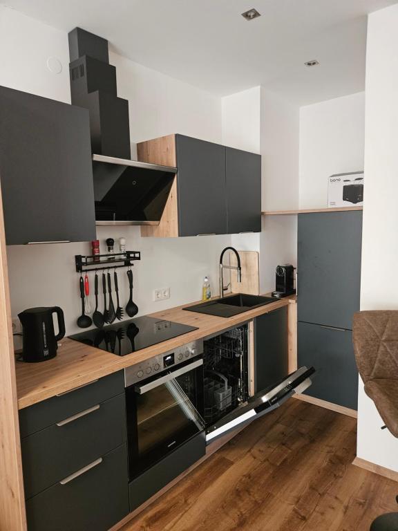 Kuchyň nebo kuchyňský kout v ubytování Günthers Apartments