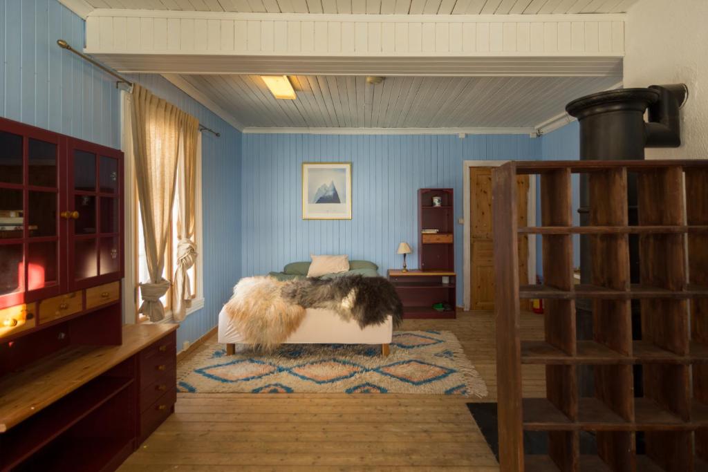 Domácí mazlíčci ubytovaní s hosty v ubytování The blue room at Vevstogo - cosy with a mesmerizing view, sauna and eco living in an old school house