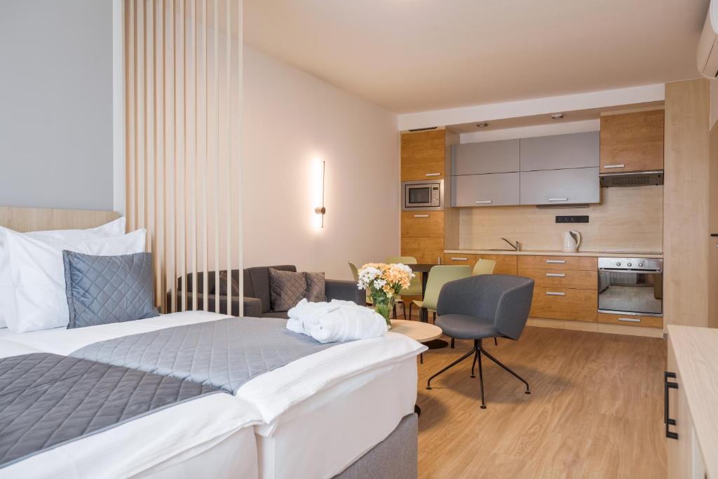 Kuchyň nebo kuchyňský kout v ubytování Hotel Vista