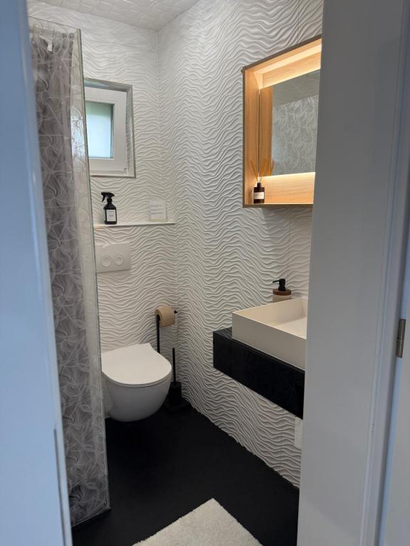 Koupelna v ubytování Apartmani Beril Lux