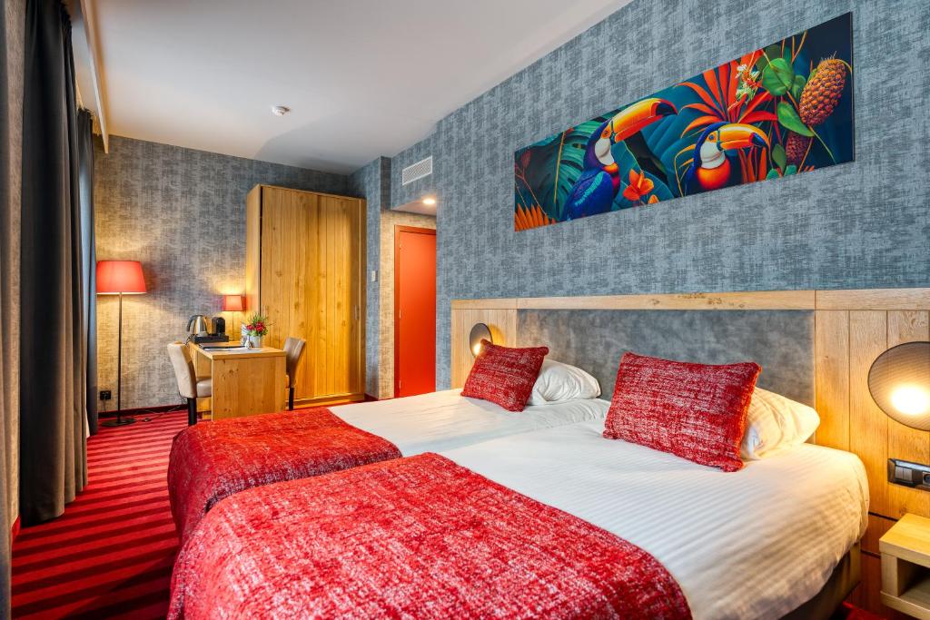 Postel nebo postele na pokoji v ubytování Hotel Verviers Van der Valk