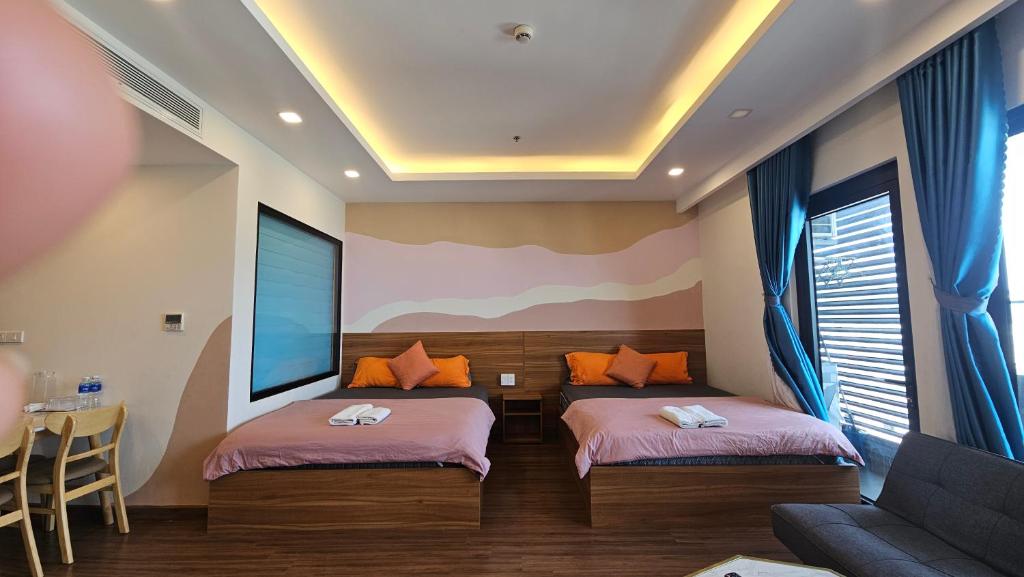 Postel nebo postele na pokoji v ubytování Flc Sea Tower - ChillNow Căn hộ nghỉ dưỡng Quy Nhơn