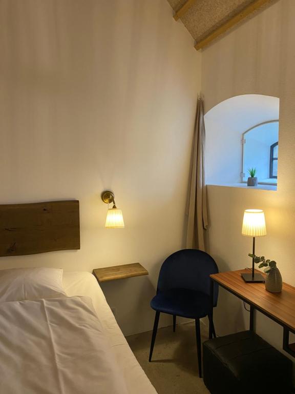 Postel nebo postele na pokoji v ubytování Sebber Kloster