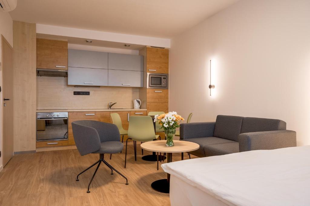 Kuchyň nebo kuchyňský kout v ubytování Hotel Vista