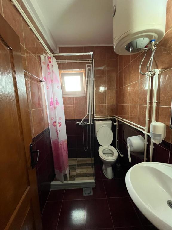 Koupelna v ubytování Hotel Lovac
