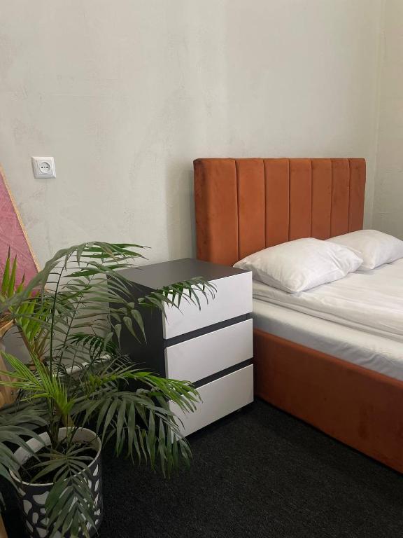 Postel nebo postele na pokoji v ubytování Lama Hostel