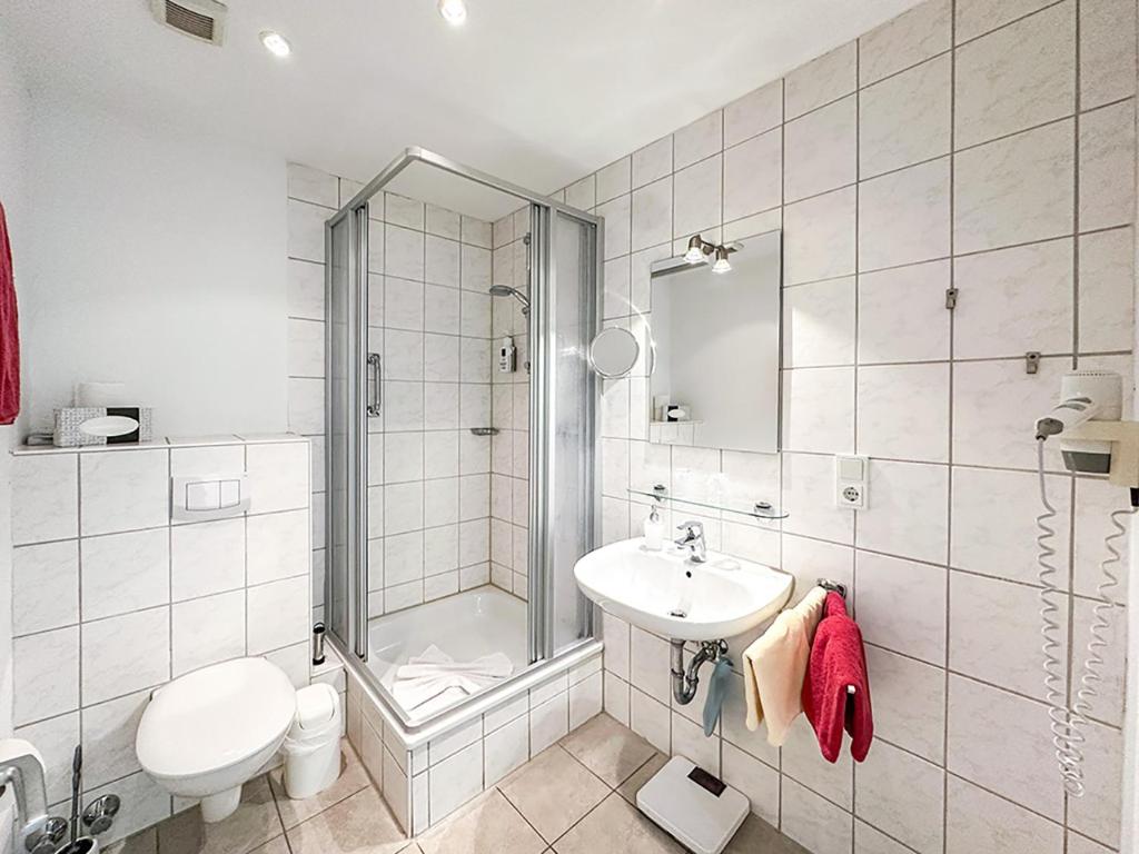 Koupelna v ubytování Hotel Graf Waldersee