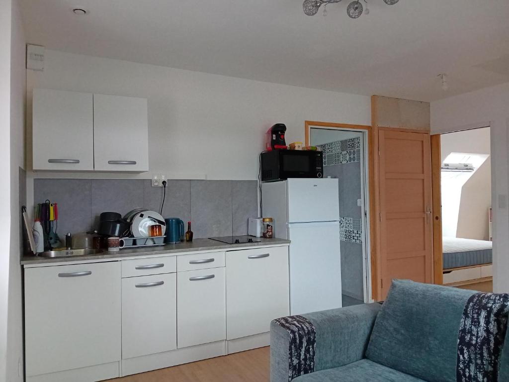 Kuchyň nebo kuchyňský kout v ubytování chambre d'hôte