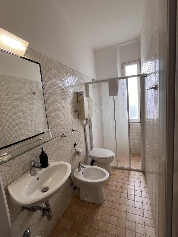 Koupelna v ubytování Hotel Roma