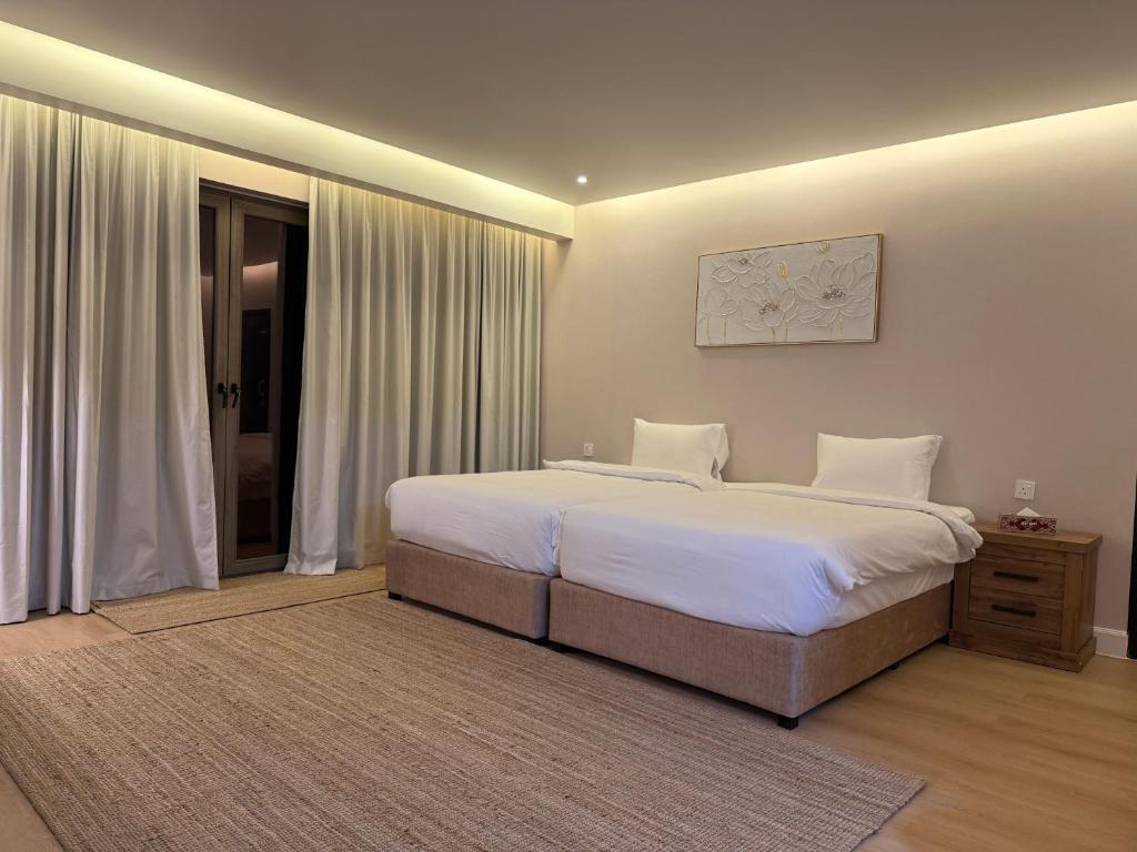 Postel nebo postele na pokoji v ubytování Wadina resort Wadi Bani Khalid