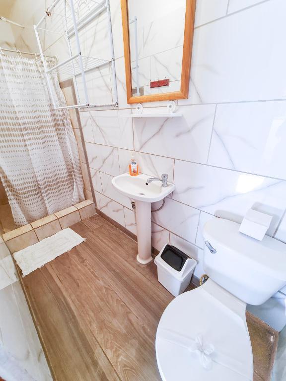 Koupelna v ubytování Cabinas Coco Alegre