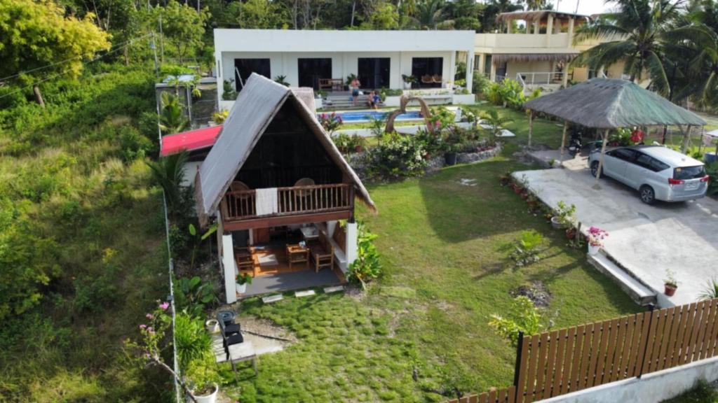 Zahrada ubytování Sondela Lambug Room2 w pool mountain seaview