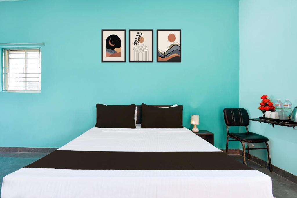Postel nebo postele na pokoji v ubytování Hotel O Bhubaneshwar Near ITER College