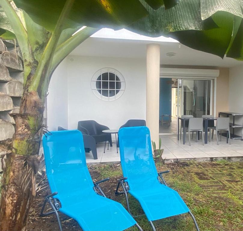 Zahrada ubytování T2 Rez de jardin vue mer
