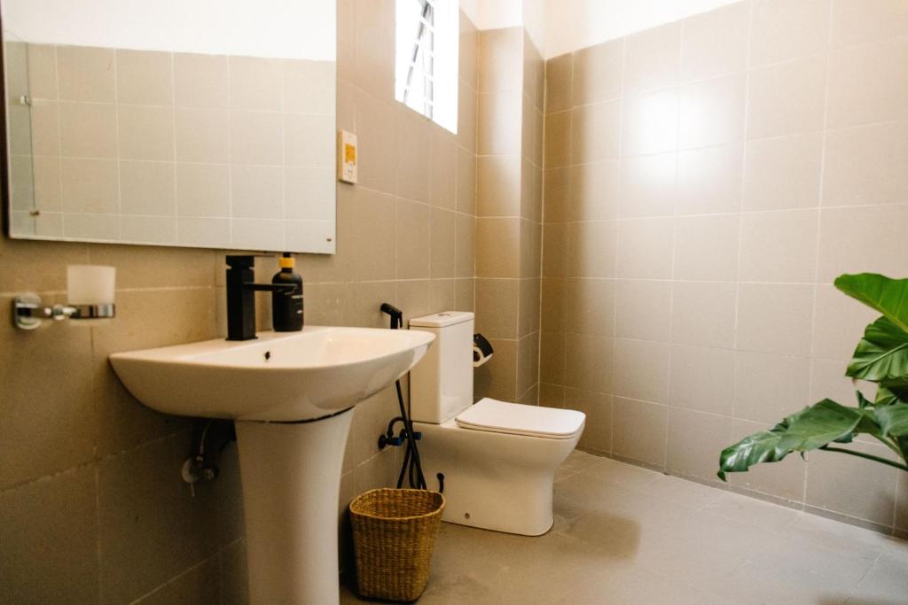 Koupelna v ubytování Alma Boutique Hostel - Colombo