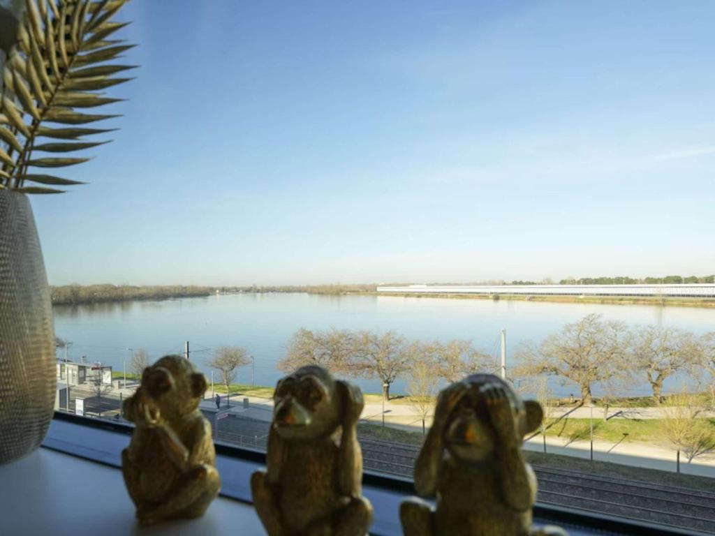 Výhled na řeku, která protéká v blízkosti hotelu