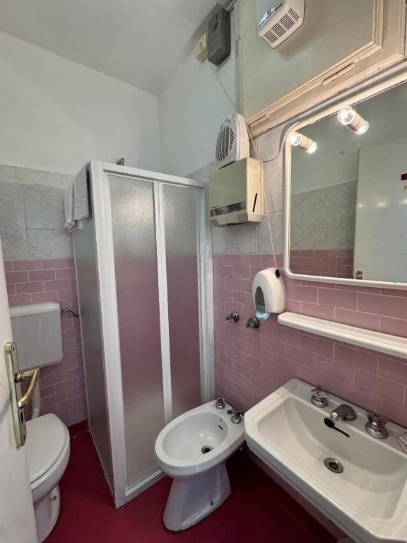 Koupelna v ubytování Hotel Ely