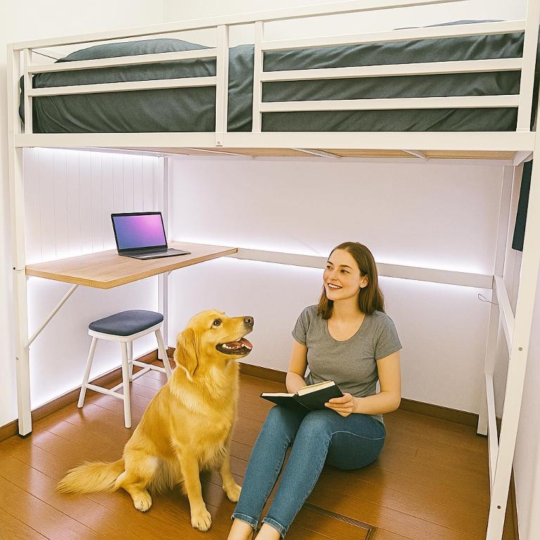 Domácí mazlíčci ubytovaní s hosty v ubytování Guesthouse & Sharehouse カリマ安曇沓掛