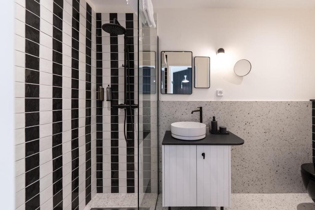 Koupelna v ubytování Doudou Hôtel