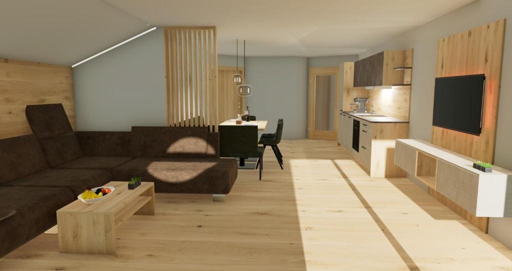 Kuchyň nebo kuchyňský kout v ubytování Haus Silvia