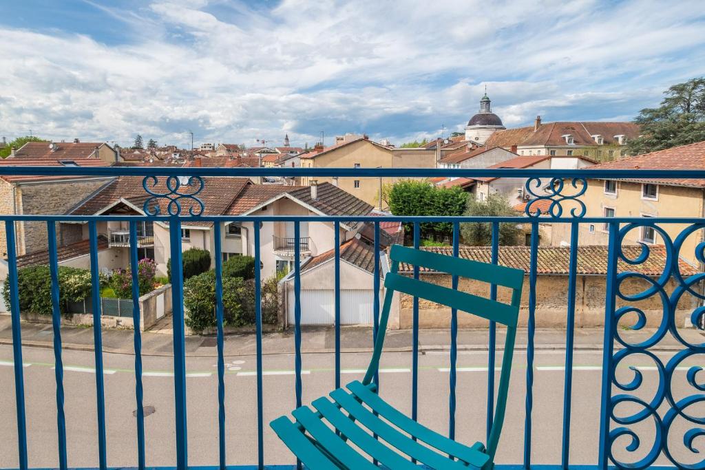 Balkón nebo terasa v ubytování Cit'Hotel Logis De Brou, Bourg en Bresse