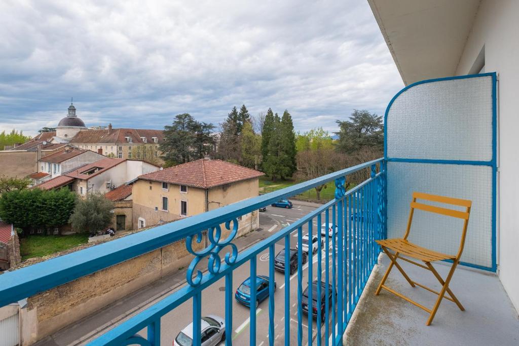 Balkón nebo terasa v ubytování Cit'Hotel Logis De Brou, Bourg en Bresse