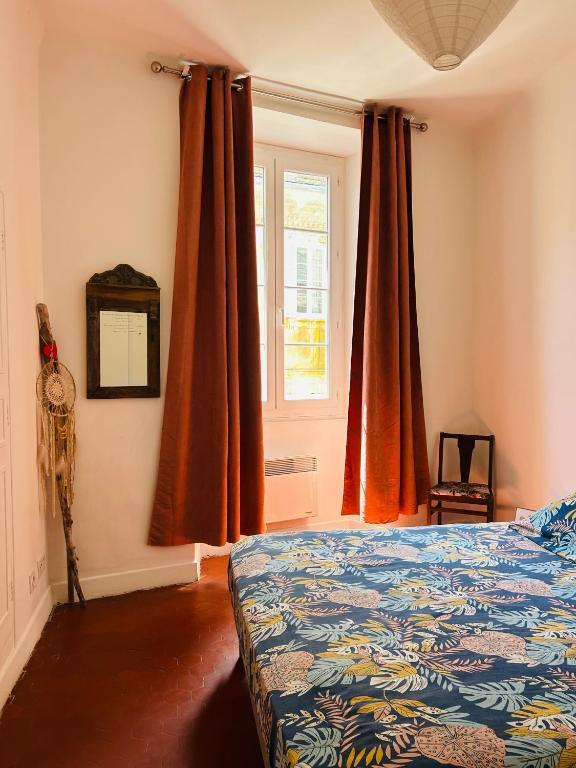 Postel nebo postele na pokoji v ubytování Chez Marion