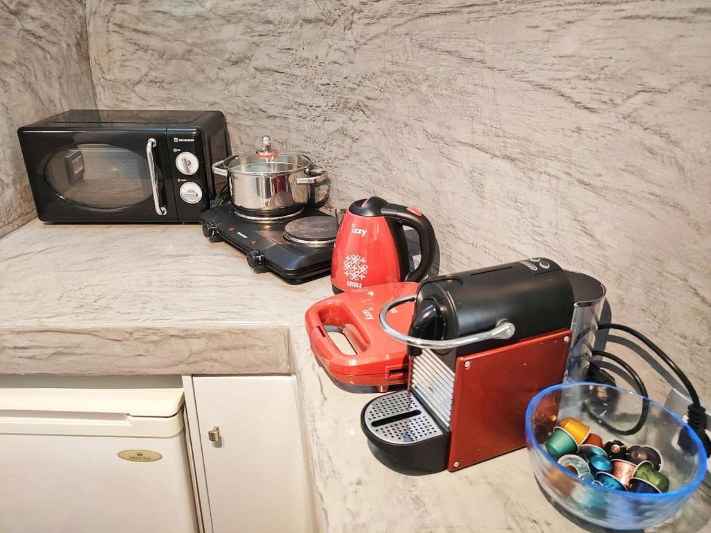 Kuchyň nebo kuchyňský kout v ubytování Dreamer's secret villa