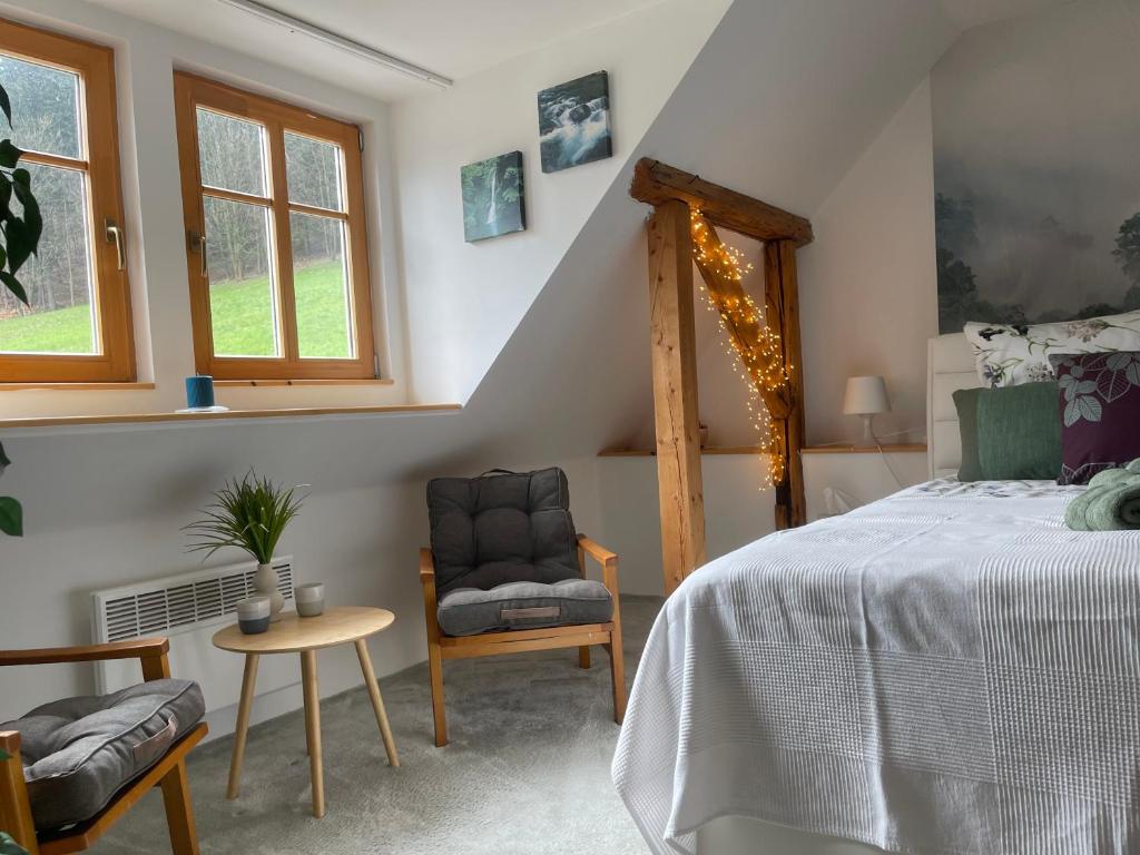 Postel nebo postele na pokoji v ubytování JESTED21 Apartmány