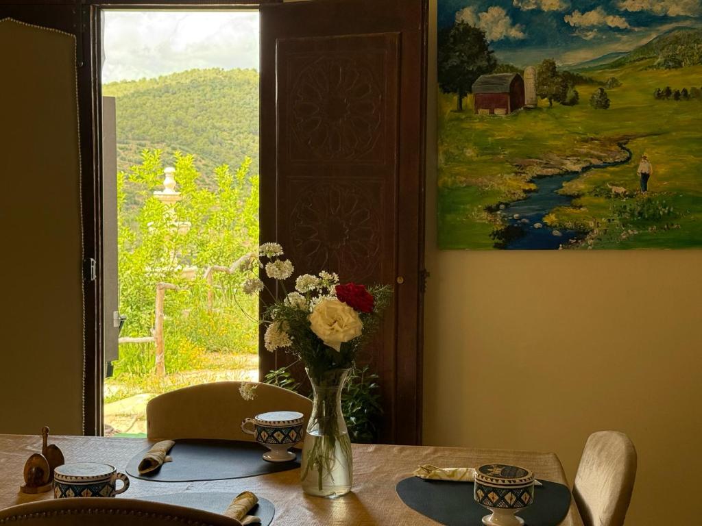 Nespecifikovaný výhled na hory nebo výhled na hory při pohledu z hotelu