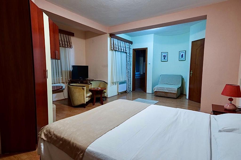 Postel nebo postele na pokoji v ubytování Hotel Ilinden