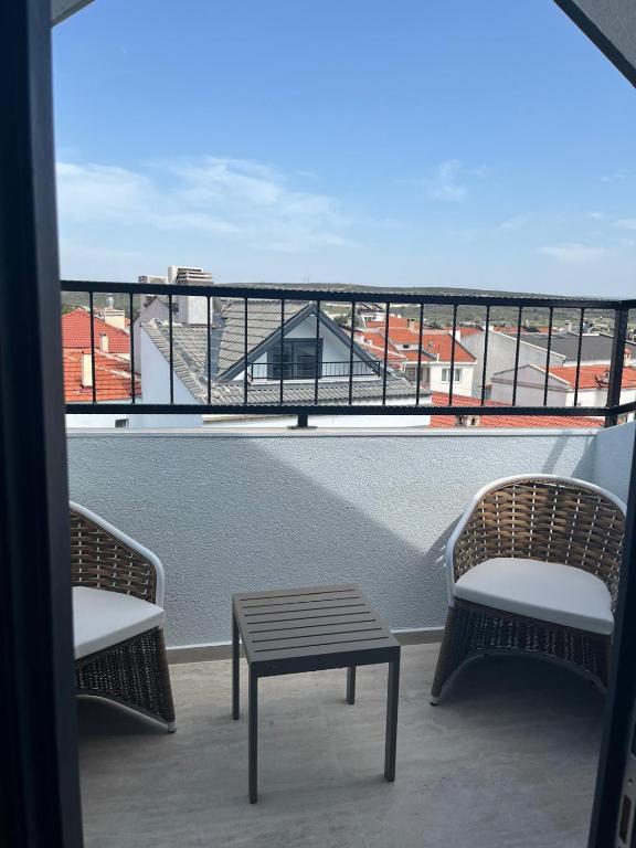 Balkón nebo terasa v ubytování Pitoresk Alaçatı