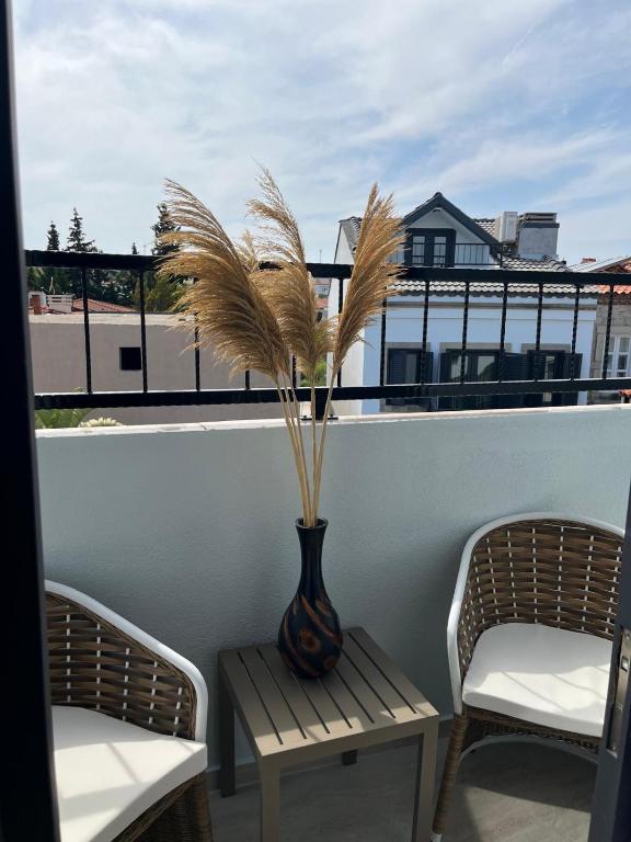 Balkón nebo terasa v ubytování Pitoresk Alaçatı