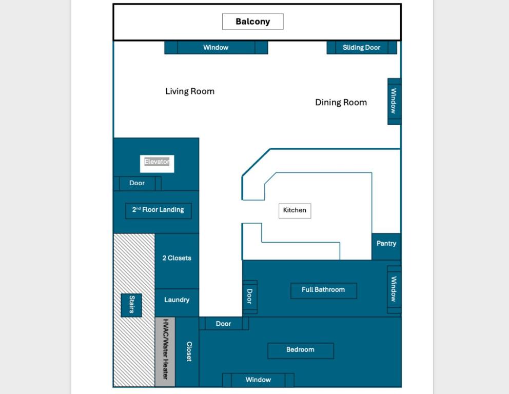 a floor plan of a building at Mojito Haze beach retreat in St Pete Beach