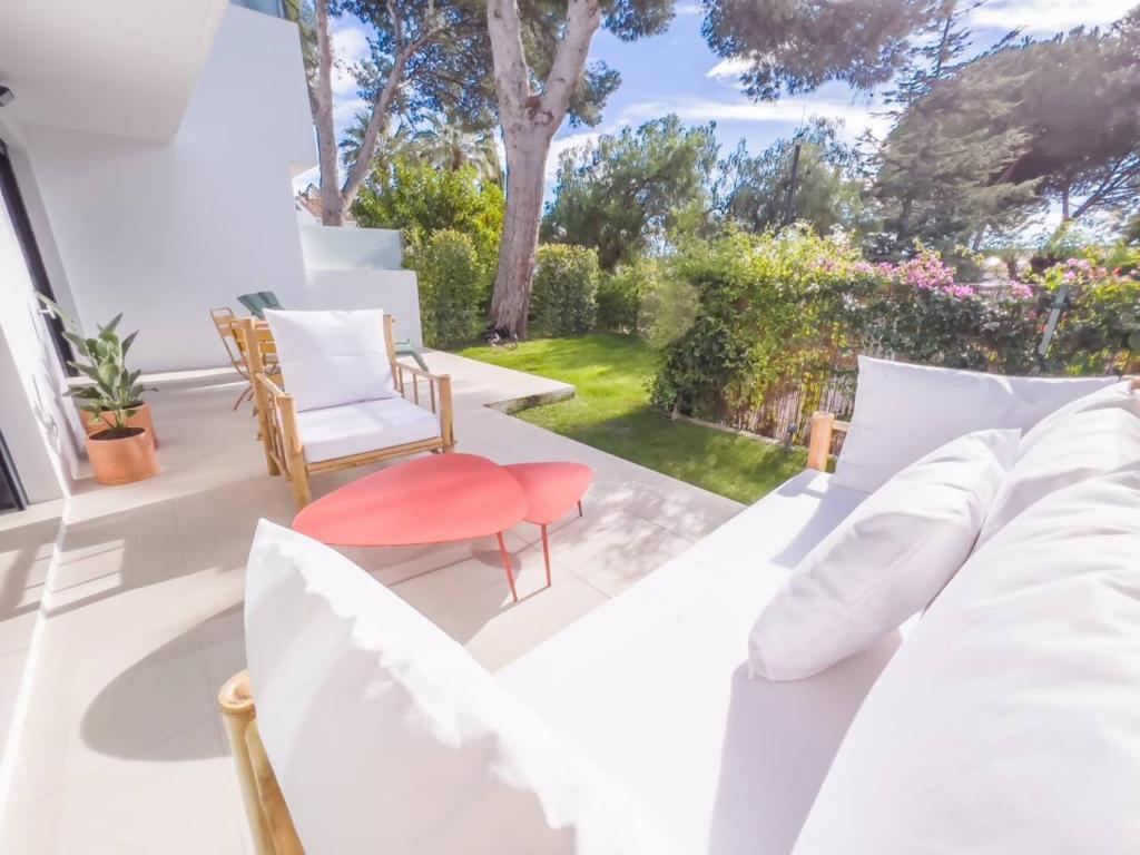 Χώρος καθιστικού στο Bajo con Jardín en la Milla de Oro